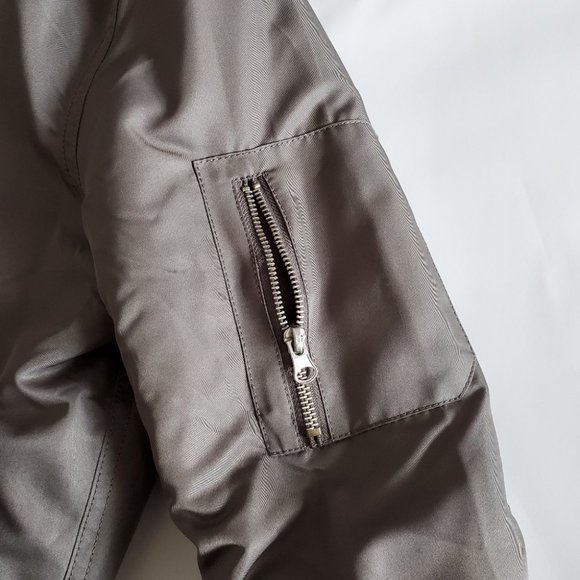 Forever 21 Women's Bomber Jacket, Grey, L - Picture 6 of 9